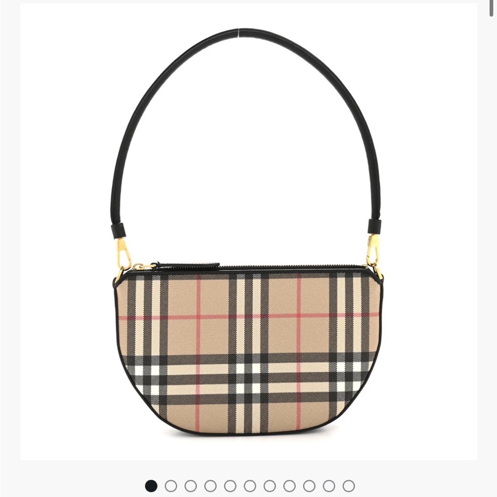 Burberry “ Vintage Check Calfskin Olympia Slim Pouch Archive Beige”
